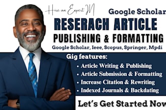 write and publish research article, paper in google scholar, ieee, scopus, mpdi