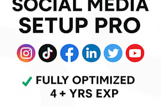 professionally create and set up your social media accounts
