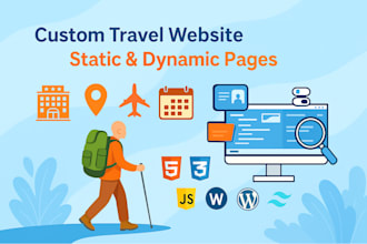 design a responsive travel website, tour website, tourism website