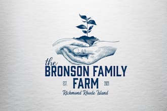 make an amazing family farm, rocks radishes, vegetarian vintage logo