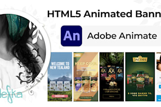 create HTML5 animated banners pro quality and fast delivery