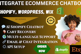 integrate and livechat ai powered chatbot for your shopify wordpress wix stores