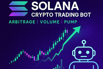 build custom solana crypto trading bot for arbitrage, volume, and pump detection