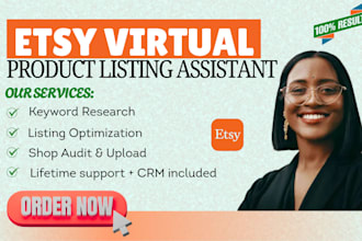 be your etsy virtual assistant for product listing, SEO, and shop management