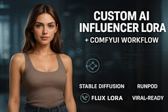 make custom ai influencer flux lora comfyui workflow