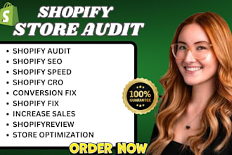 audit shopify store shopify SEO shopify cro shopify speed conversion boost sales