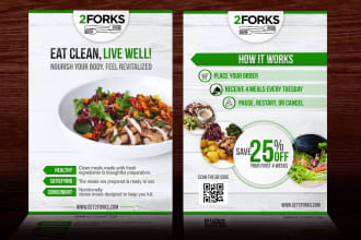 design food menu, flyer,poster and postcard within 6 hours