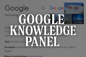create a google knowledge panel for individual or company