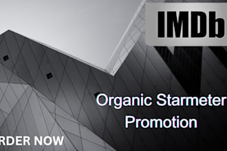 promote your imdb page organically and boost your starmeter rank for you