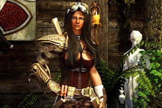 port convert and create custom skyrim mod and fallout weapon armor 3d model game