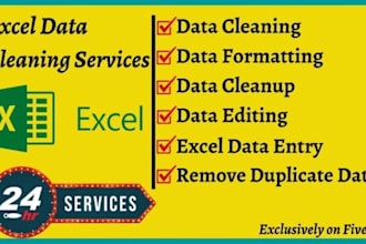 clean, format, merge, spilt excel data