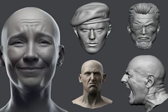 sculpt detailed 3d model bust and full body model 3d printing 3d statue