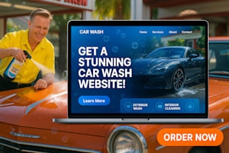 car detailing, car wash, car rental, car dealership responsive service website