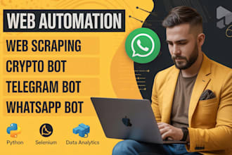 create web automation bots, web scraping by using python, selenium, pandascreate