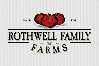 make an amazing tomatoes, vegetables, brewing vintage logo in 24 hours