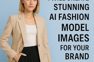 create stunning ai fashion model, ai product photography for your brand