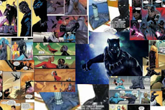draw marvel superhero comic book illlustration page comic stripe graphic novel
