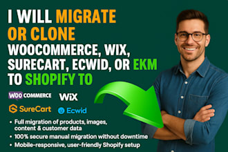 copyclone migrate woocommerce surecart ecwid wordpress wix ekm to shopify