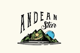 make an amazing mountain, boat dock vintage logo with express delivery