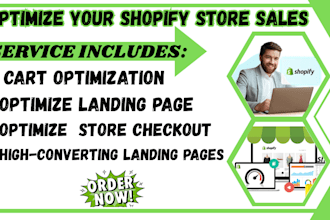 optimize your shopify store checkout, cart, landing page for sales boost
