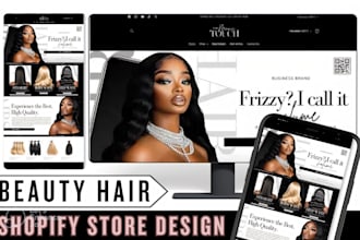 design hair extension shopify store beauty hair website hair extension website