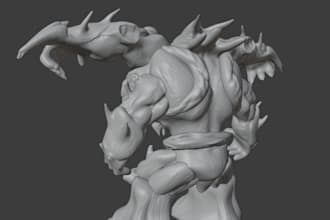 digital sculptures and jewelry models, warhammer 40k or dnd, 3d figurine, statue
