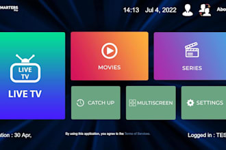 build iptv player app using xtream codes, m3u playlist for ios and android panel