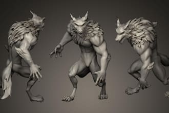 sculpt 3d creatures, monsters, animals, aliens in blender and zbrush