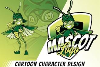 design caricature mascot logo, modern cartoon character, cartoon portrait