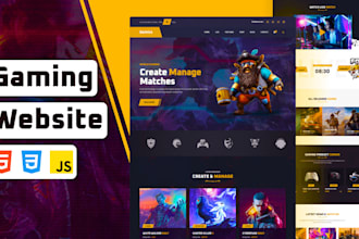design animated gaming website, anime website, roblox, mmorph website