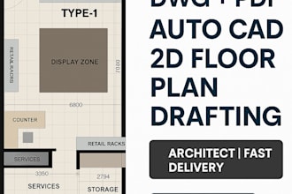 redraw your floor plan or technical layout in autocad professionally