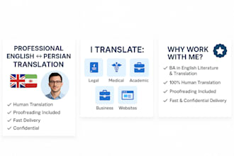 do english to persian, persian to english translation