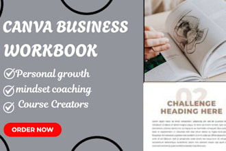 design business workbook template, pdf, habit tracker, editable workbook