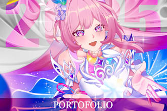 draw a banner with anime style  for you
