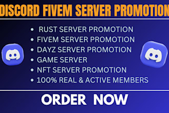 promote discord server, discord mass dm, fivem promo, rust server, dayz ,roblox