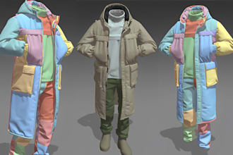 make a creative 3d garment design for fashion in clo3d or marvelous designer