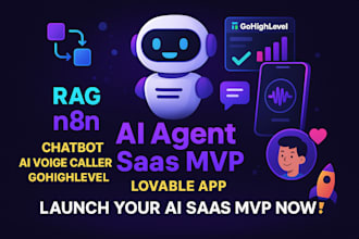 rag n8n ai agent saas mvp chatbot ai voice caller n8n gohighlevel lovable app
