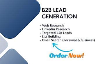 do linkedin b2b lead generation and contact list building