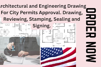 draw review stamp architectural engineering permit foundation framing plan