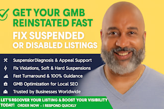 reinstate your suspended google my business listing and fix gmb issues