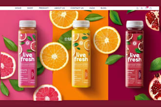 design juice, soft drink shopify store wine website beverages juice label store