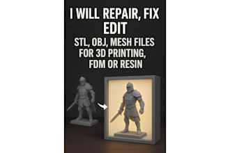 repair fix edit stl obj mesh cad for fdm resin 3d printing  fast