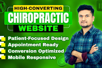 design premium chiropractic website with appointment booking and SEO