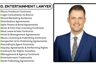 draft customized music and film contracts as your entertainment lawyer