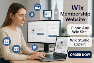 design wix membership, wix seo clone website or redesign using wix studio