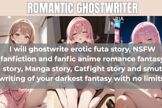 ghostwrite erotic futa story fanfiction and fanfic anime romance fantasy story