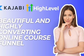 setup gohighlevel funnel kajabi online course funnel checkout page sales page