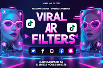 create viral ar filters for instagram tiktok  snapchat using spark ar effect