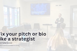 help you fix your pitch or bio like a strategist