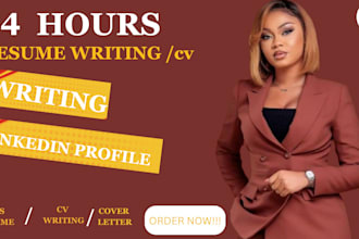 write CV, executive resume writing, cover letter and optimized your linkedin